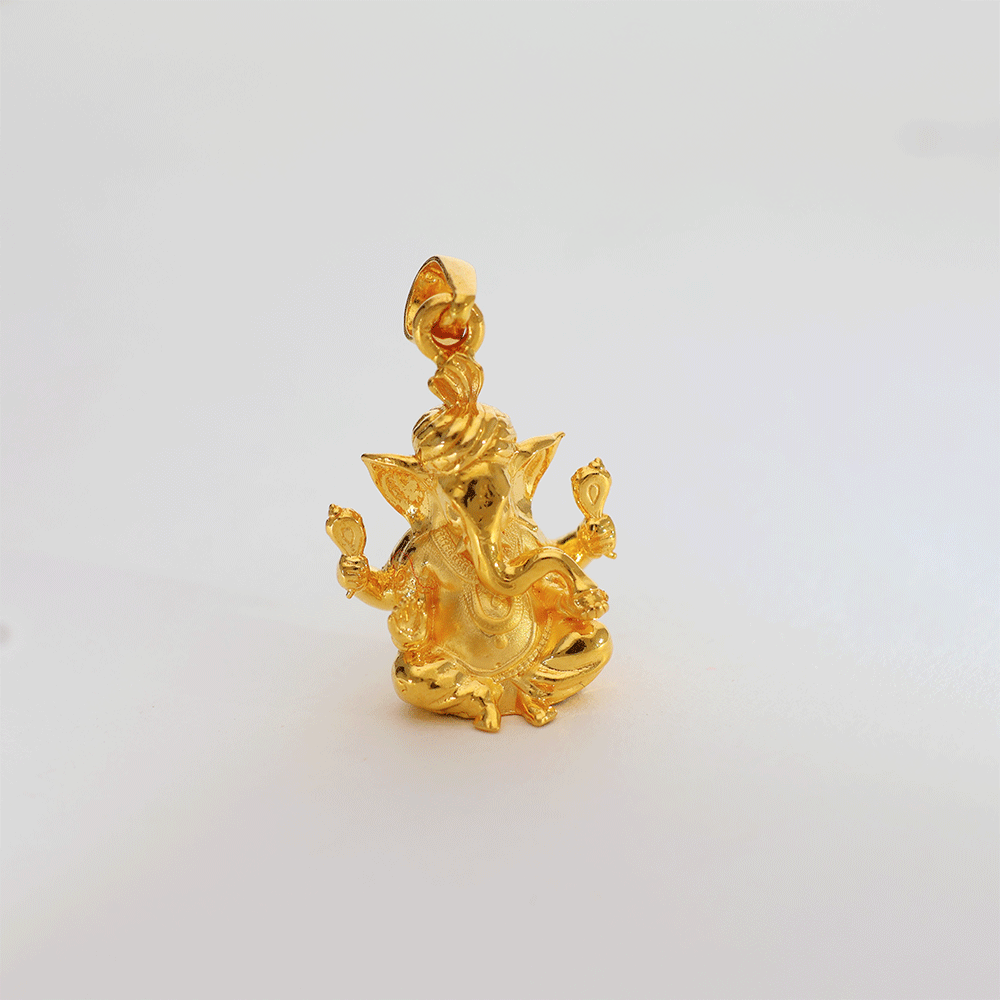 Divine Ganpati Gold God Pendents - Image 2