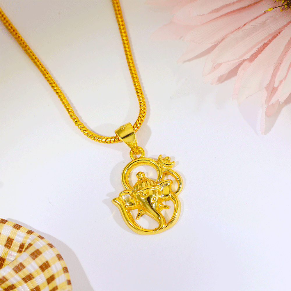 Artistic Ganpati Silver God Pendant