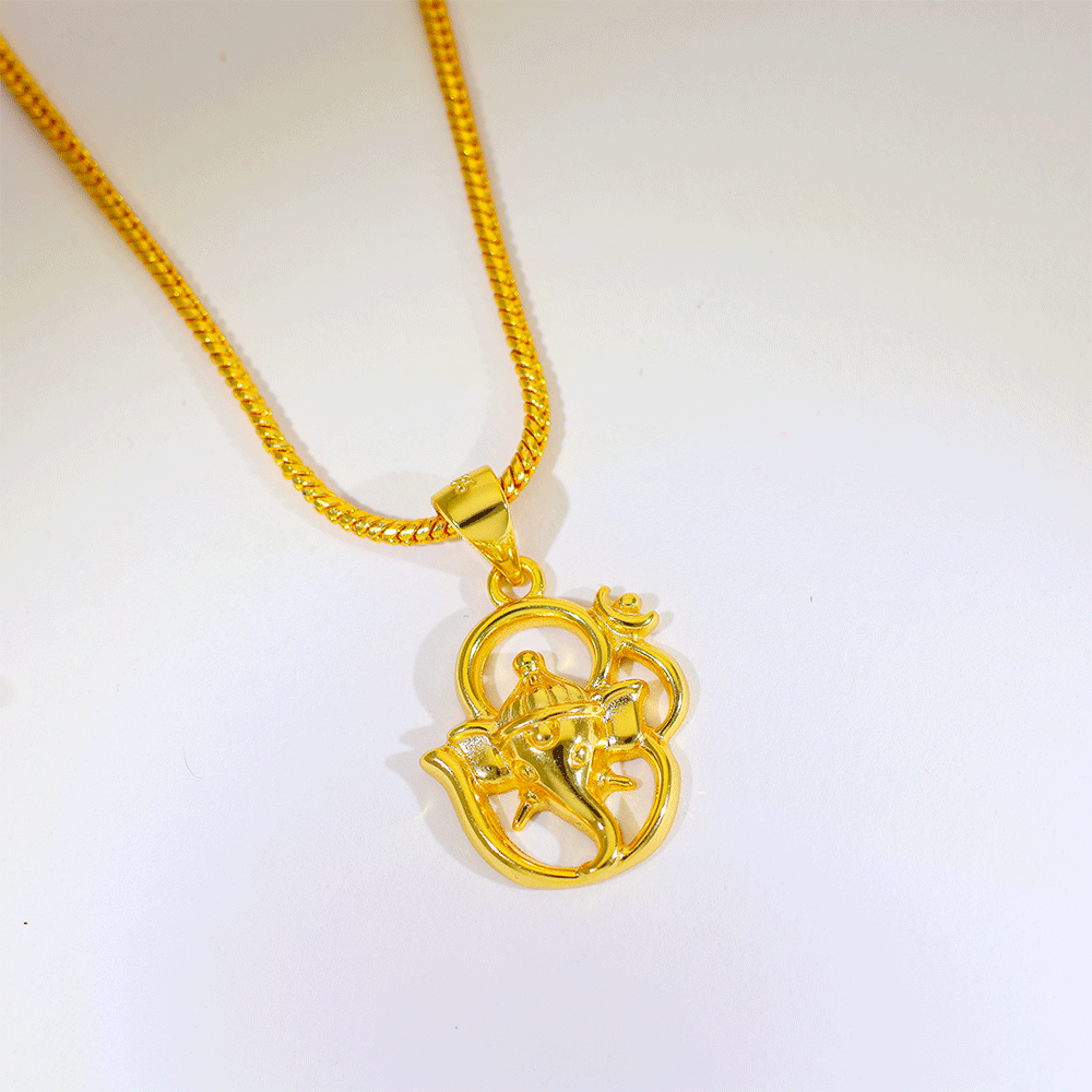 Artistic Ganpati Silver God Pendant - Image 2