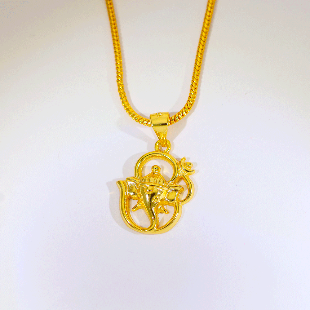 Artistic Ganpati Silver God Pendant - Image 3