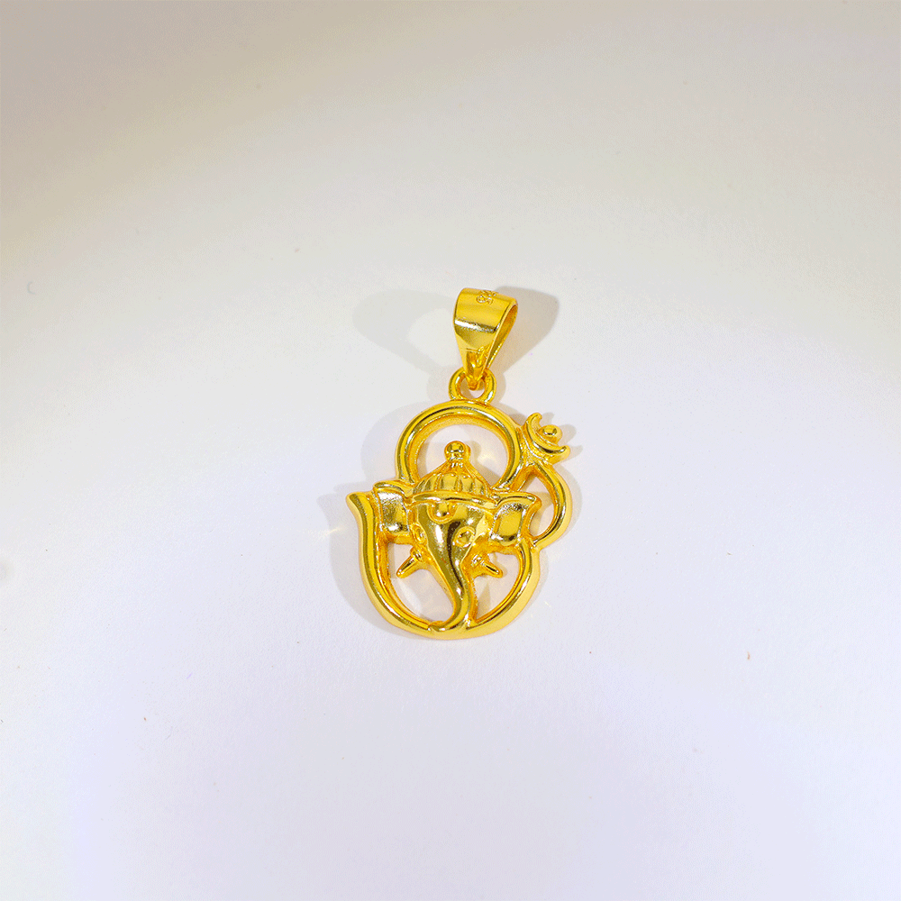 Artistic Ganpati Silver God Pendant - Image 4