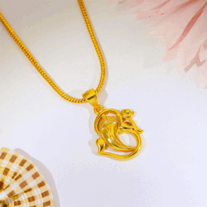 Sacred Ganesh Flow Silver God Pendant