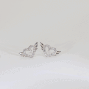 Angel Heart Silver Earrings