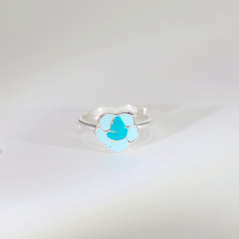 Little Blue Flower Baby Ring