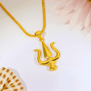 Shiva Shakti Trishul Silver God Pendant