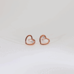 Rose Love Silver Earrings