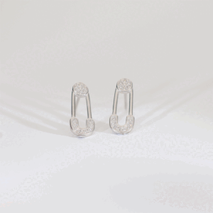 Chic Lock Silver Earrings