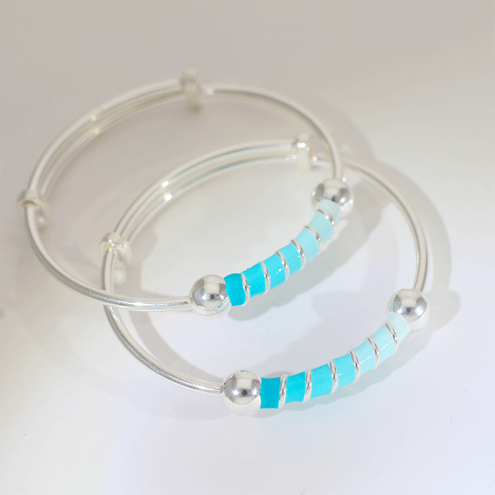 Blue Stripe Baby Kangan - Image 5