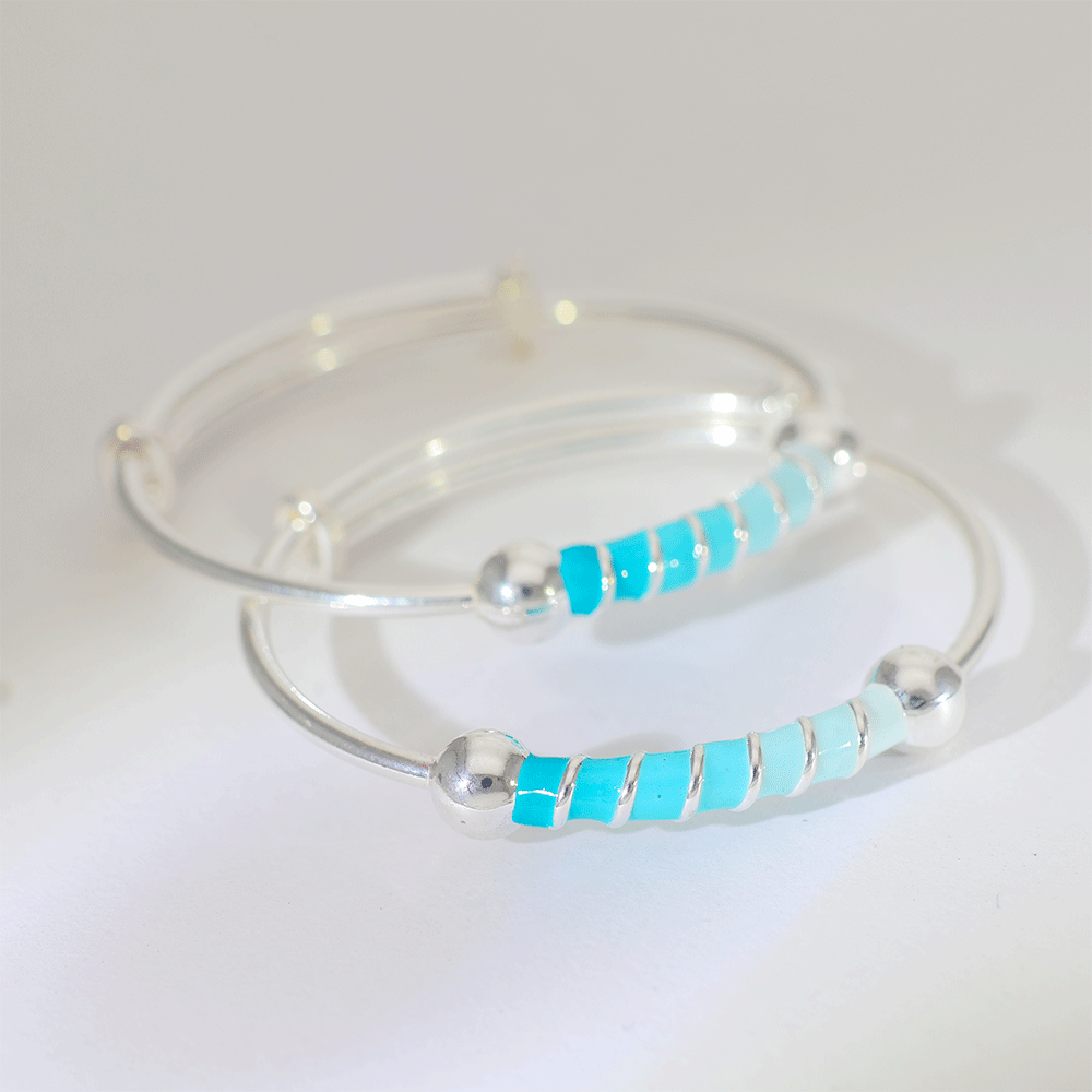 Blue Stripe Baby Kangan - Image 4