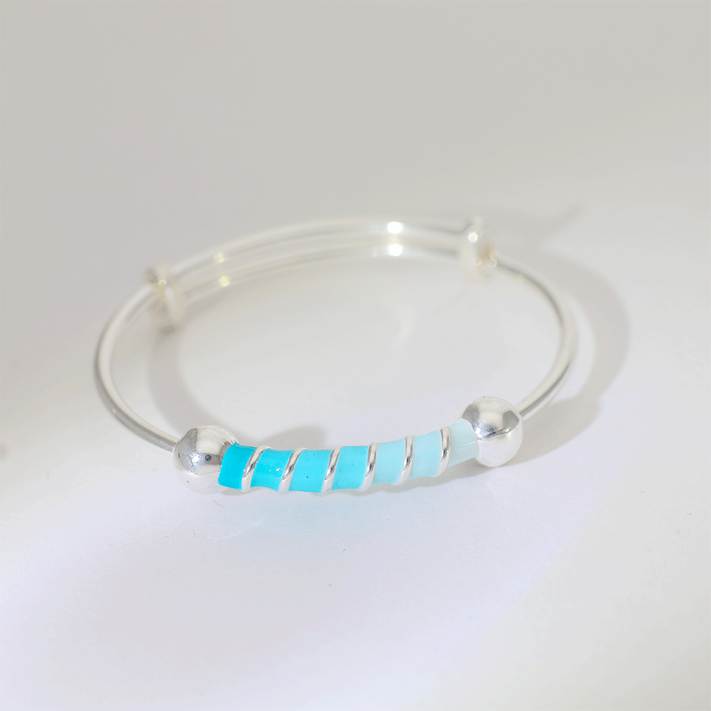 Blue Stripe Baby Kangan - Image 2