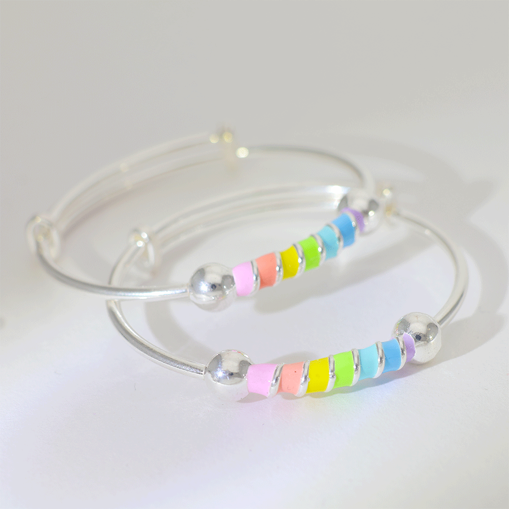 Rainbow Stripe Baby Kangan - Image 5