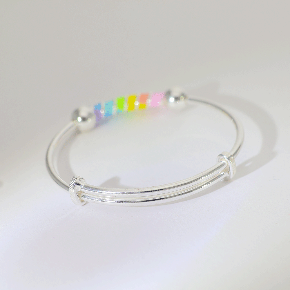 Rainbow Stripe Baby Kangan - Image 3