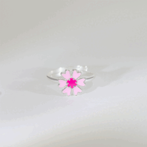 Pink Flower Baby Ring