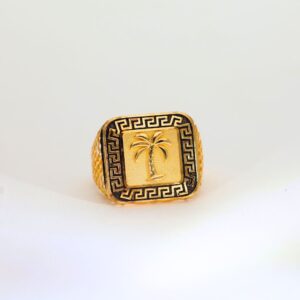 Palm King Gents Gold Ring