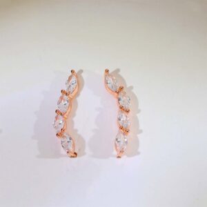 Crystal Curve Rosegold Earring