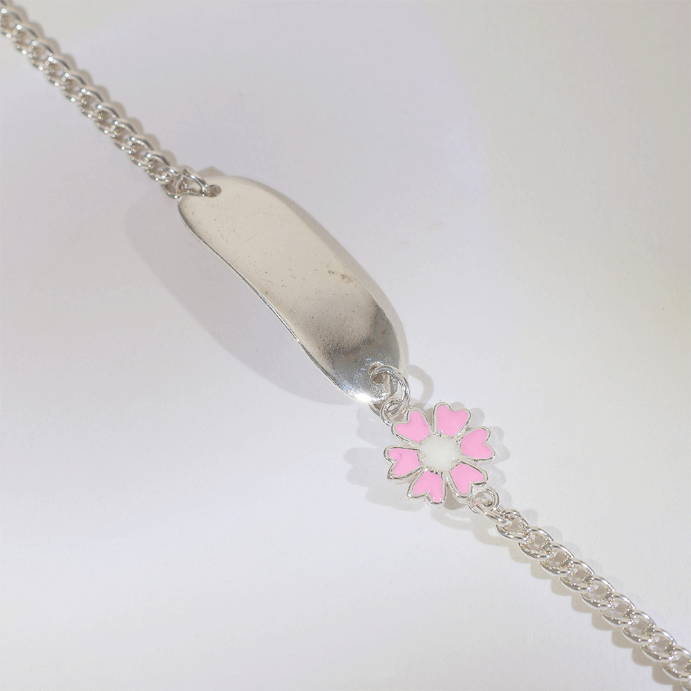 Pink Flower Baby Bracelet