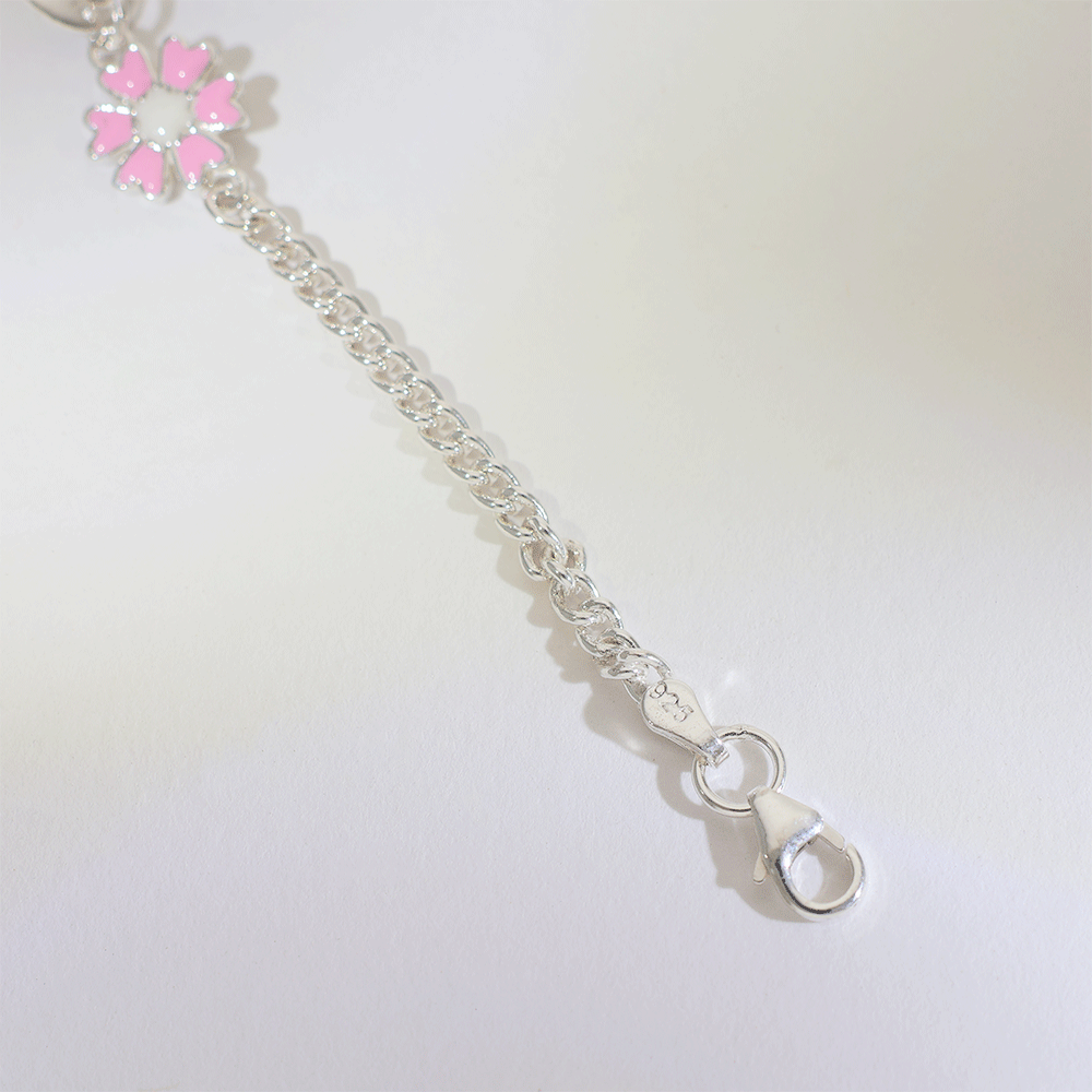 Pink Flower Baby Bracelet - Image 4