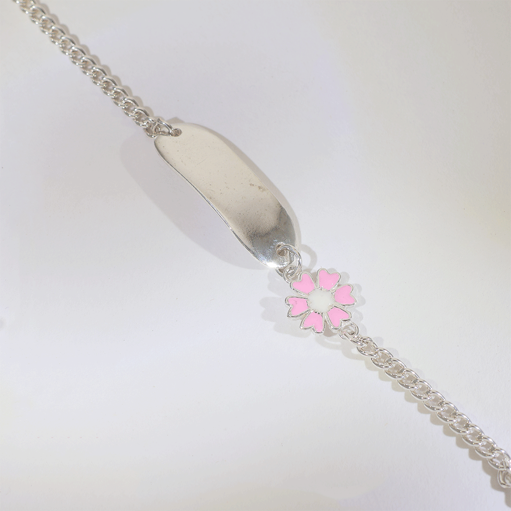 Pink Flower Baby Bracelet - Image 2
