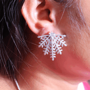 Leaf Bloom Silver Earring