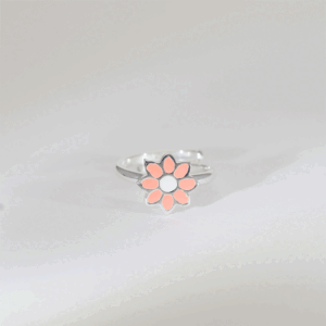 Peach Flower Baby Ring
