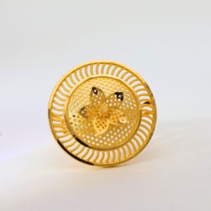 Floral Glow Ladies Gold Ring