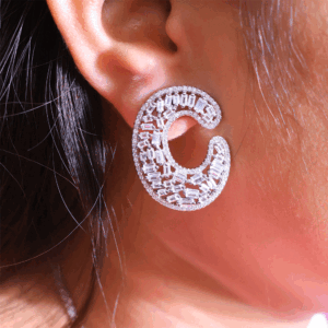 Bold Spark Silver Earring