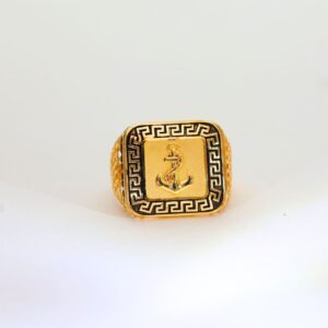 Golden Anchor Gents Gold Ring