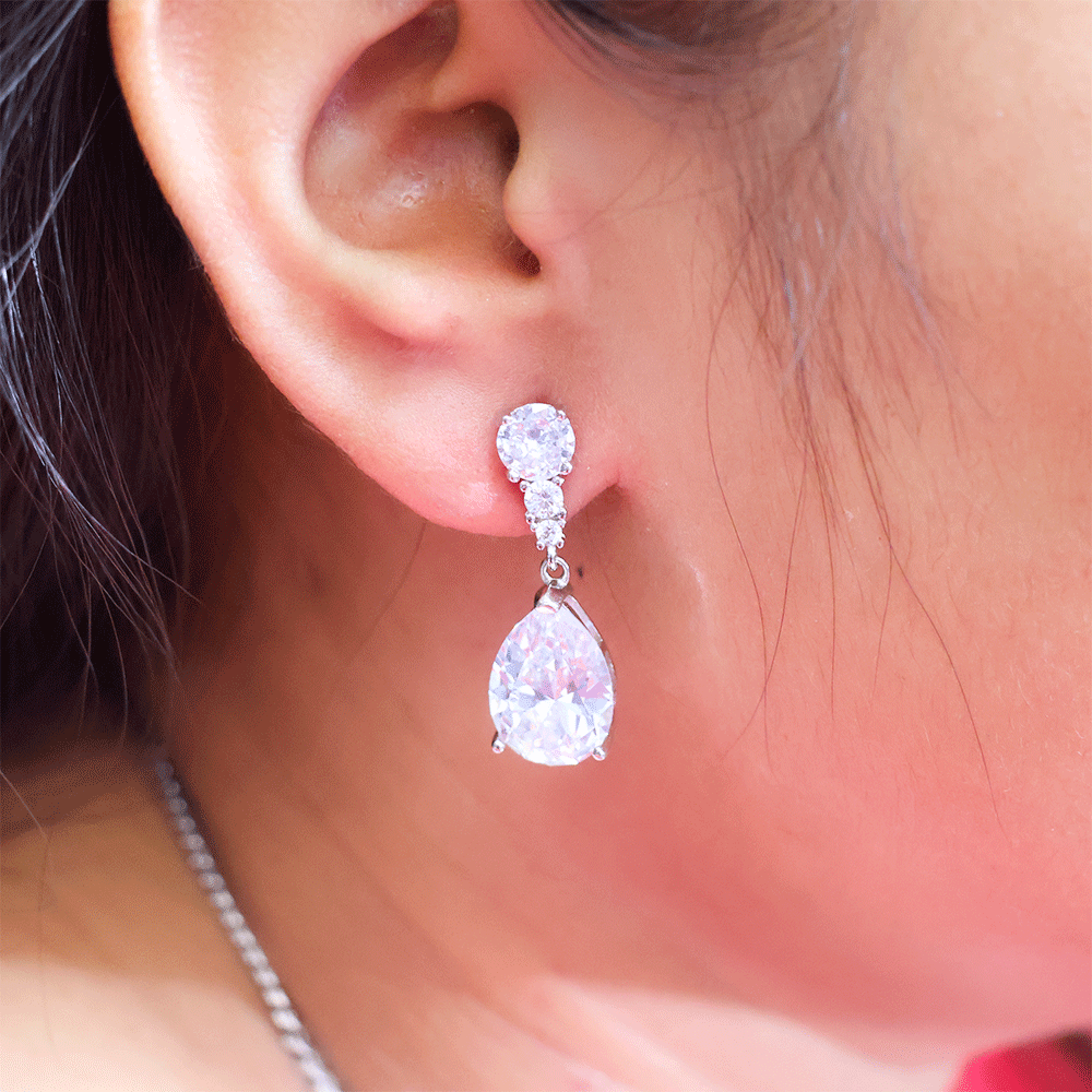 Grace Drop Silver Earring