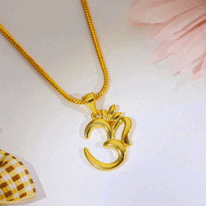 Leaf Om Silver God Pendant
