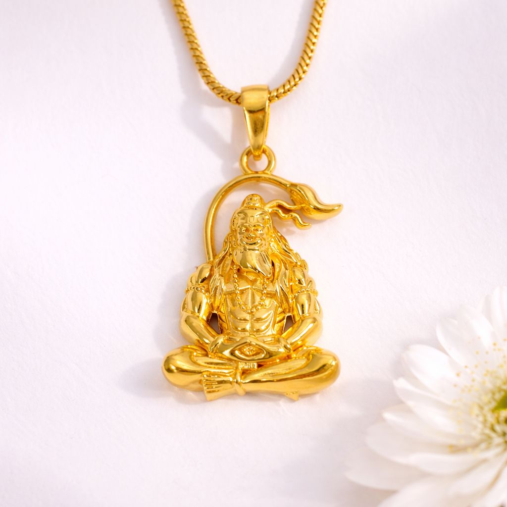 Divine Hanuman Gold God Pendents - Image 4