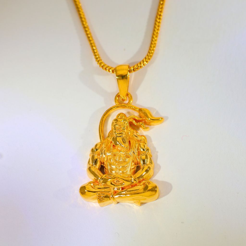 Divine Hanuman Gold God Pendents - Image 3