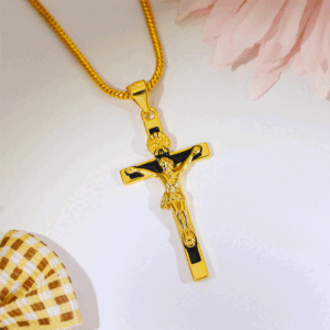 Holy Cross Jesus Silver God Pendant