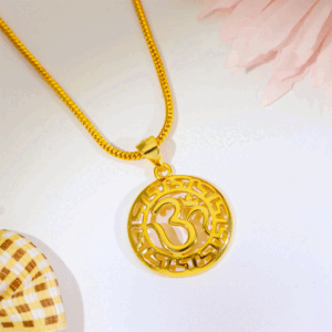 Om Mantra Silver God Pendant
