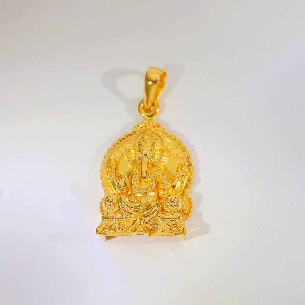 Divine Ganesha Gold God Pendents - Image 2