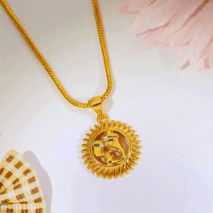 Surya Ganesh Silver God Pendant