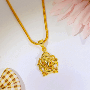 Elegant Ganpati Silver God Pendant