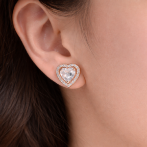 Heart Glow Silver Earrings