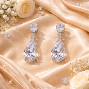 Diamond Glow Silver Earring