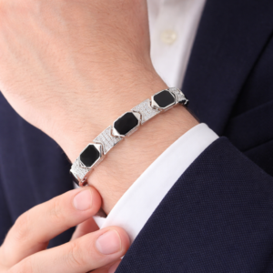Black Hexa Gents Bracelet