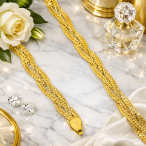 Golden Twist Shine Anklets