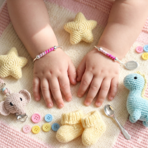 Pink Stripe Baby Kangan