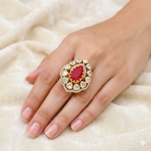 Royal Ruby Kundan Ring