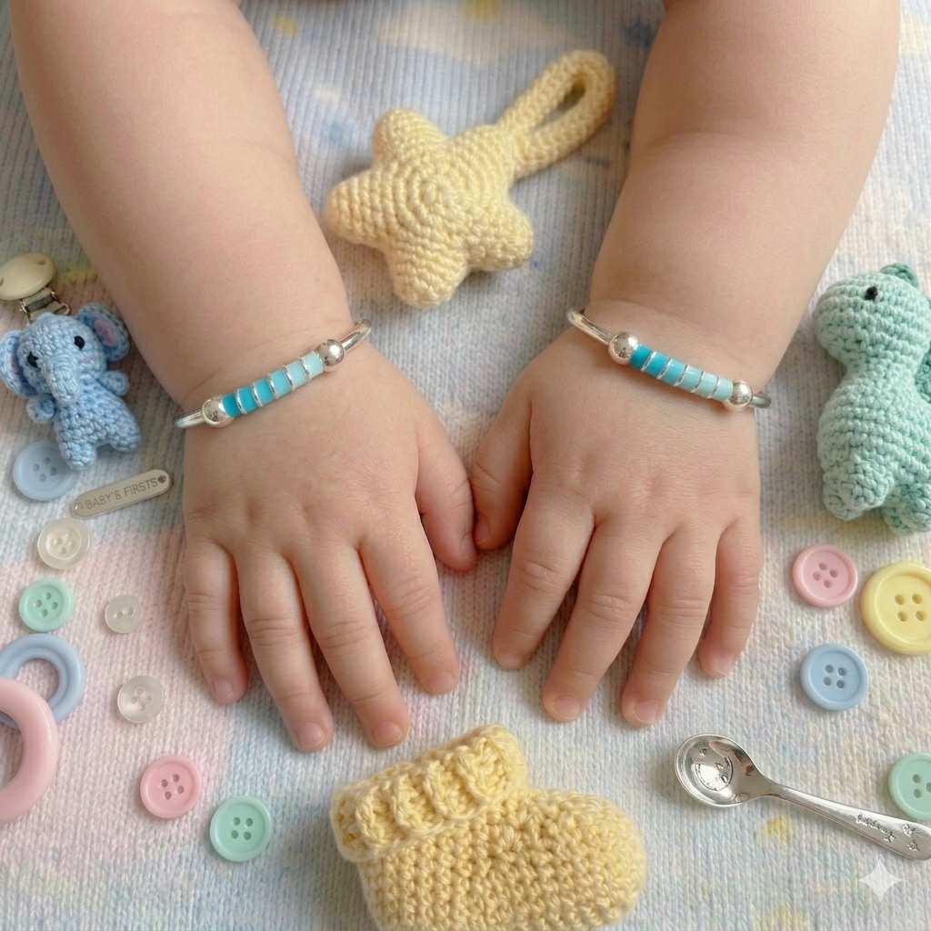 Blue Stripe Baby Kangan