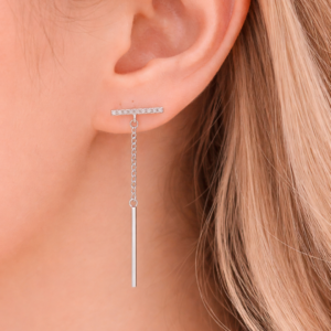 Chain Glow Silver Earrings