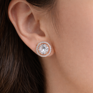 Round Glow Silver Earrings