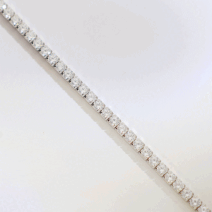 Crystal Line Silver Bracelet