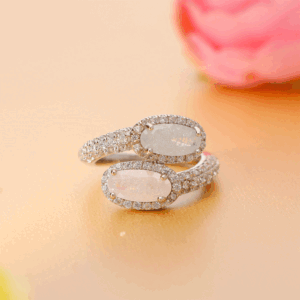 Twin Aura Crystal Ring