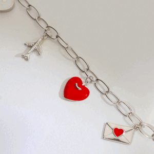 Heart Message Charm Bracelet