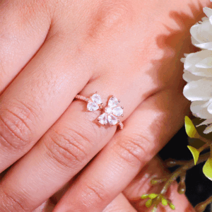 Crystal Blossom Duo Ring