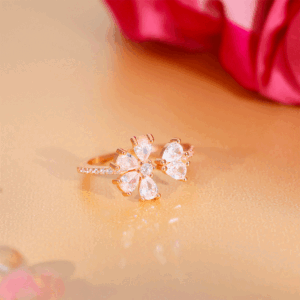 Crystal Blossom Duo Ring